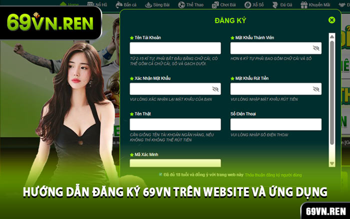 Hướng Dẫn Đăng Ký 69VN Trên Website và Ứng Dụng